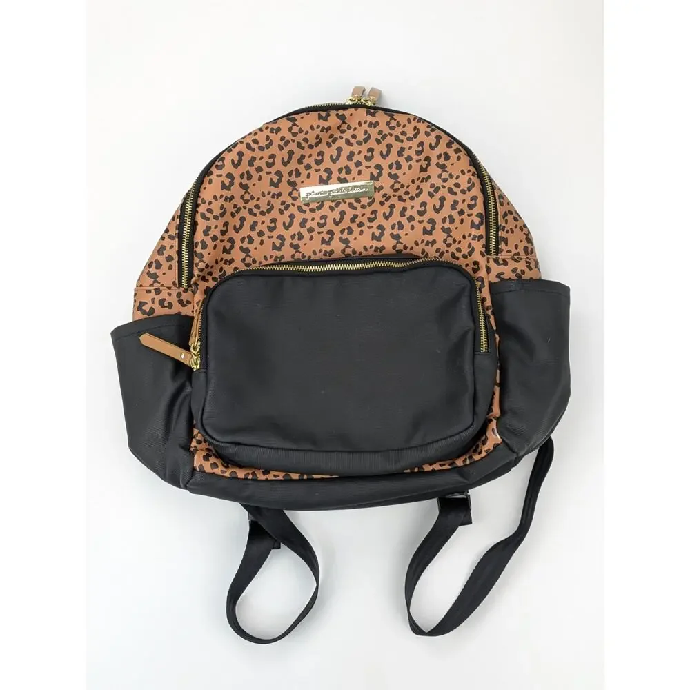 Petunia Pickle Bottom Leopard District Backpack Diaper Bag Brown & Black Cute!